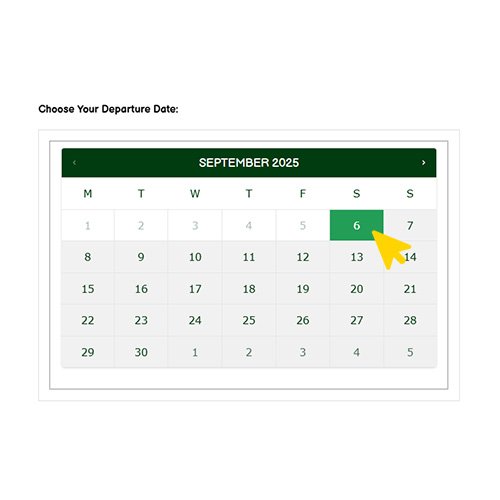 Choose Your Departure Date.